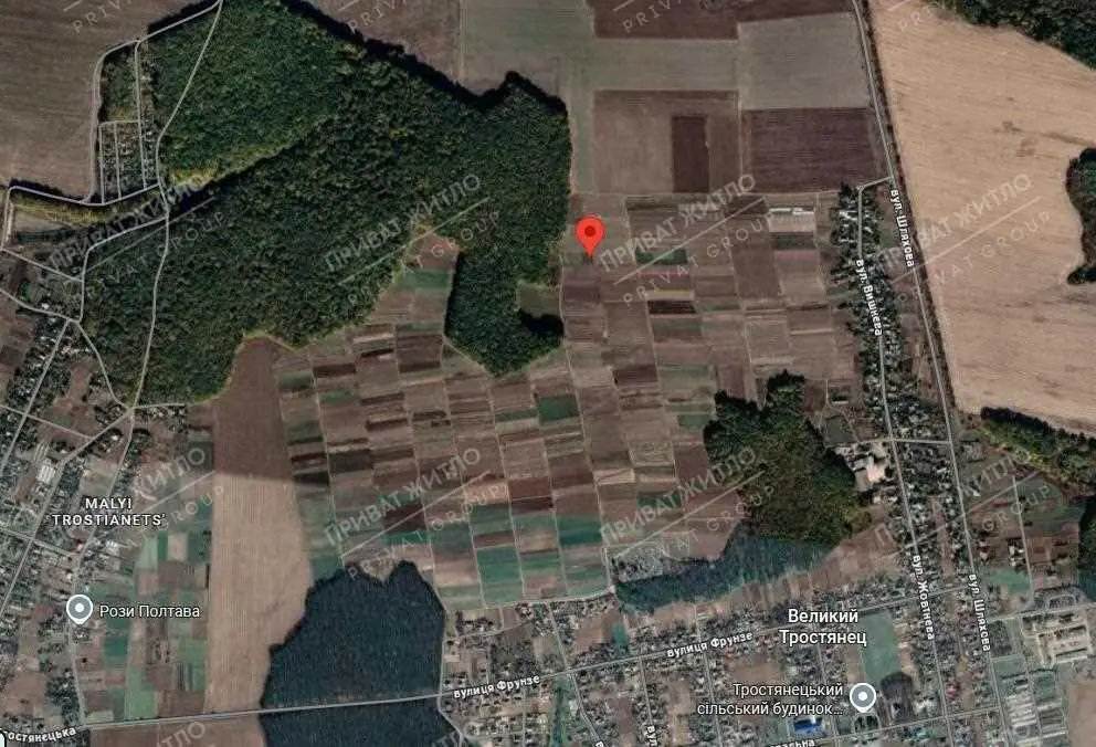 Ділянка 32 сотки біля лісу в селі Великий Тростянець
