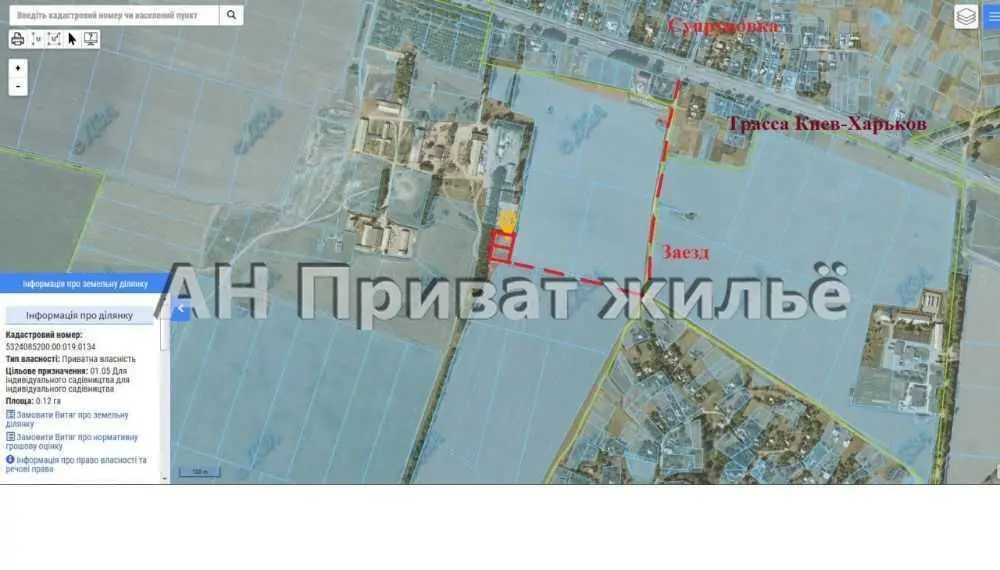 Ділянка поруч траси Київ - Харків