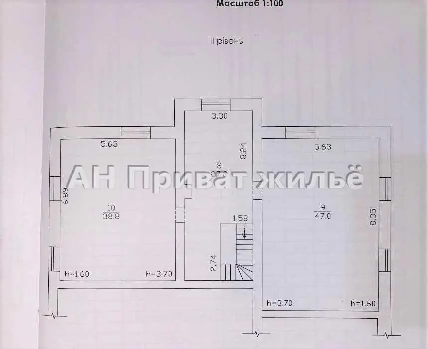 Квартира з ремонтом площею 205 кв.м в центральній частині м. Полтава