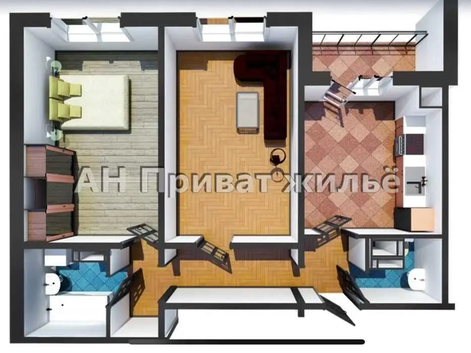 2-кімнатна квартира в районі Юрівки