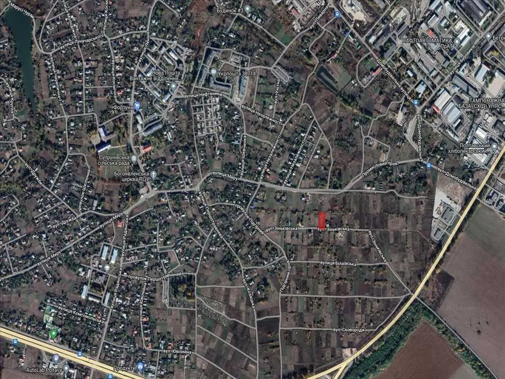 Земельна ділянка в 3 км від Полтави