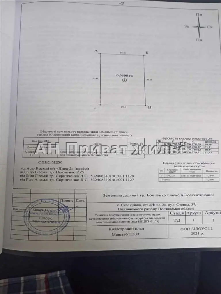 Ділянка в Патлаївкі