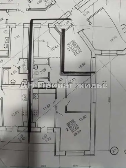 Половки, двокімнатна квартира в новому будинку  