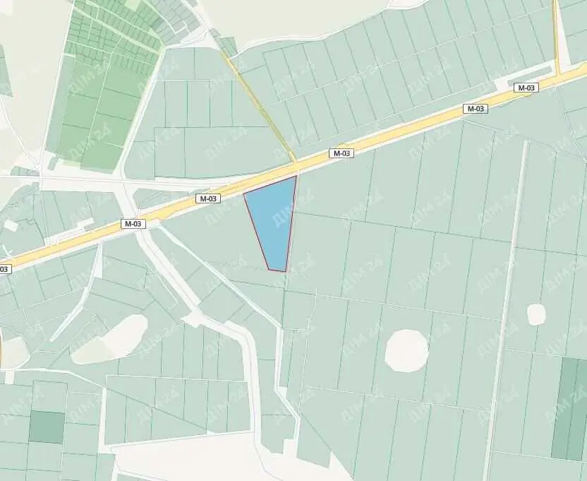 Ділянка 6 га вздовж траси Київ - Харків