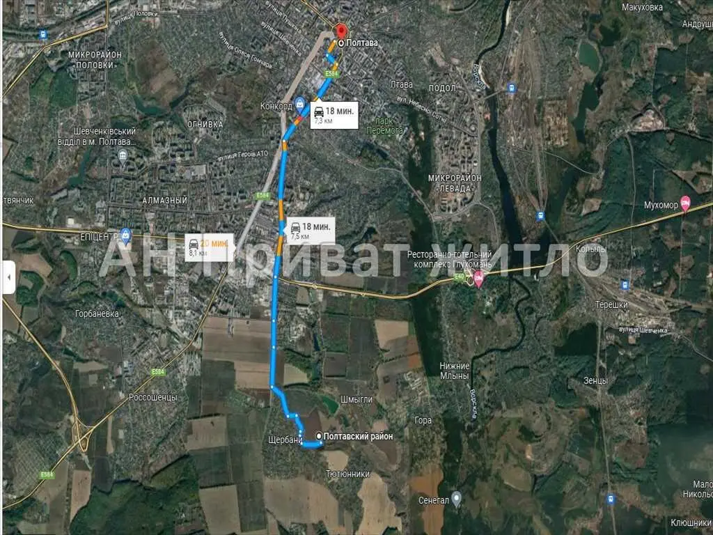 Велика ділянка під житлову забудову в Щербанях