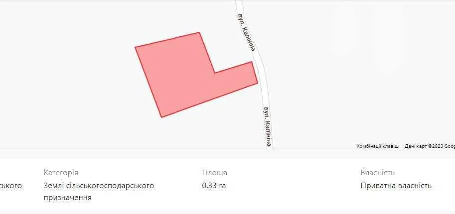 Земельна ділянка у Терновщині