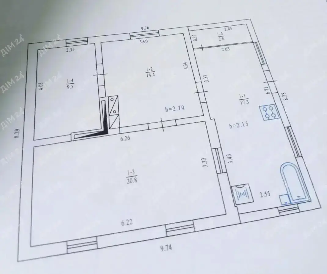 Окремий будинок в Нових Санжарах. 