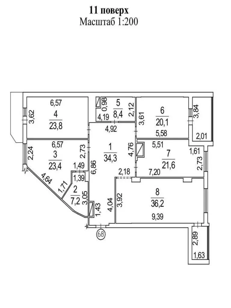 Чотирикімнатна видова квартира в центрі міста