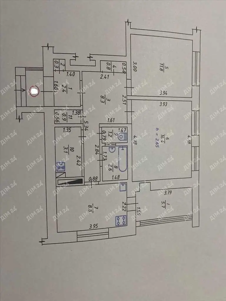 Двокімнатна квартира з автономним опаленням!