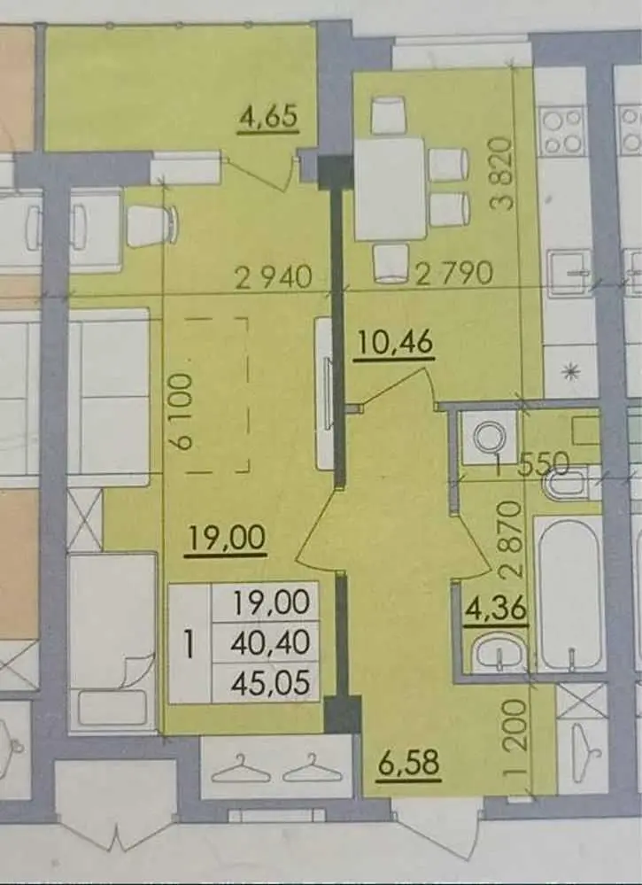 Продається 1 кімнатна квартира в ЖК Пелюстковий