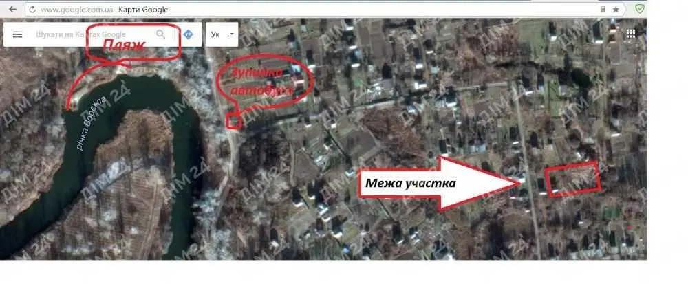 Ділянка у Петрівці, 15 соток, біля річки.