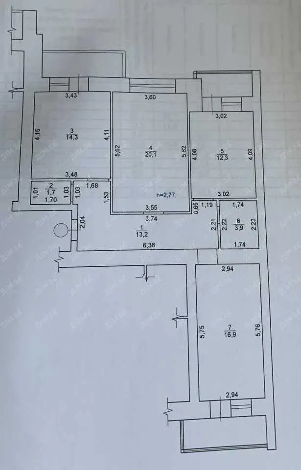 Трьохкімнатна квартира в ЖК "Династія"