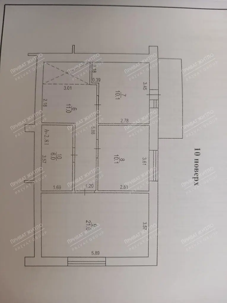 Простора видова квартира, мікрорайон Левада
