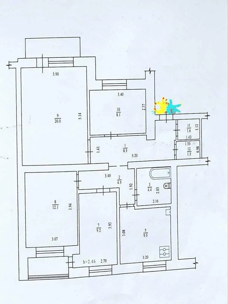 4-кімнатна квартира в Центрі