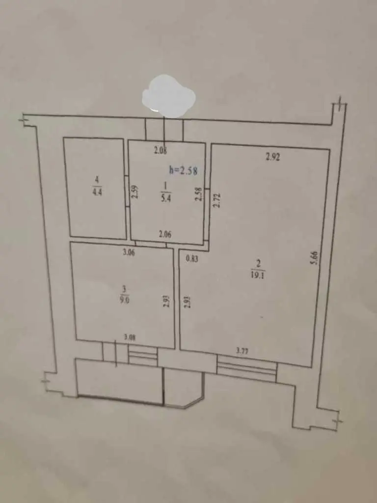 Видова однокімнатна квартира на Садах!