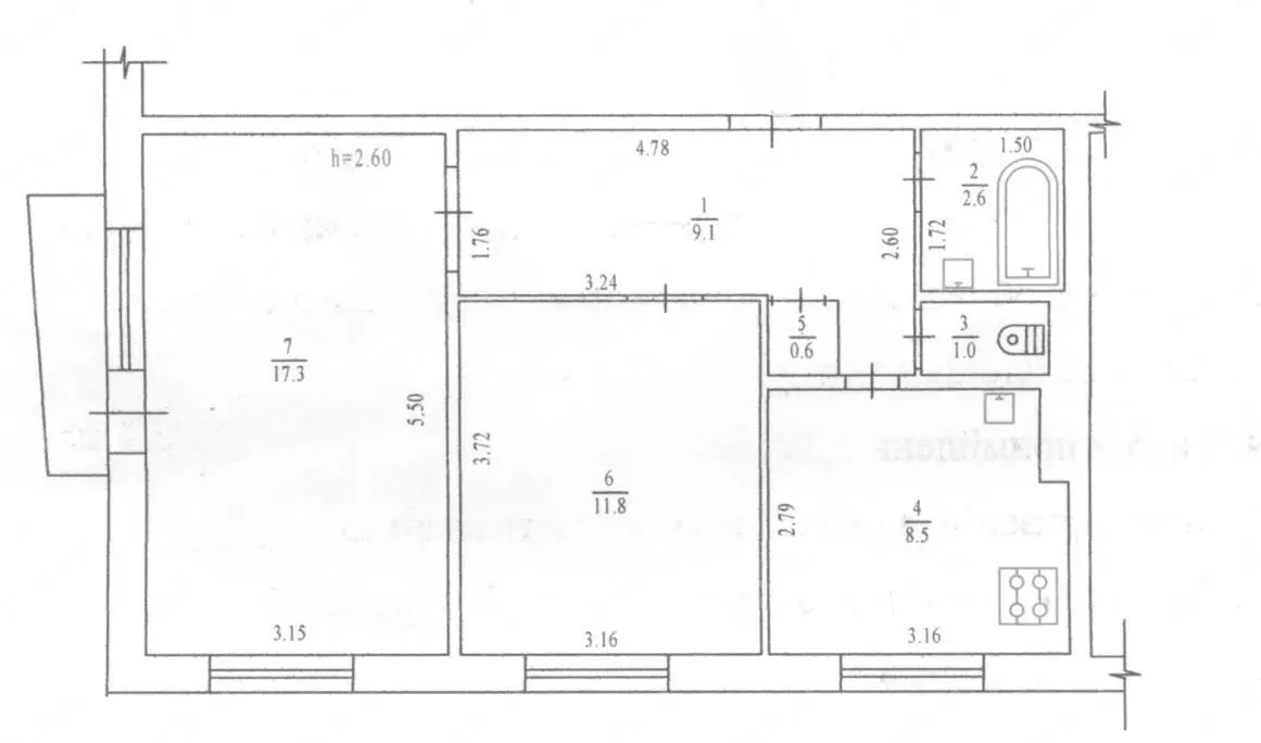 Затишна 2-х кімнатна квартира на Садах-1