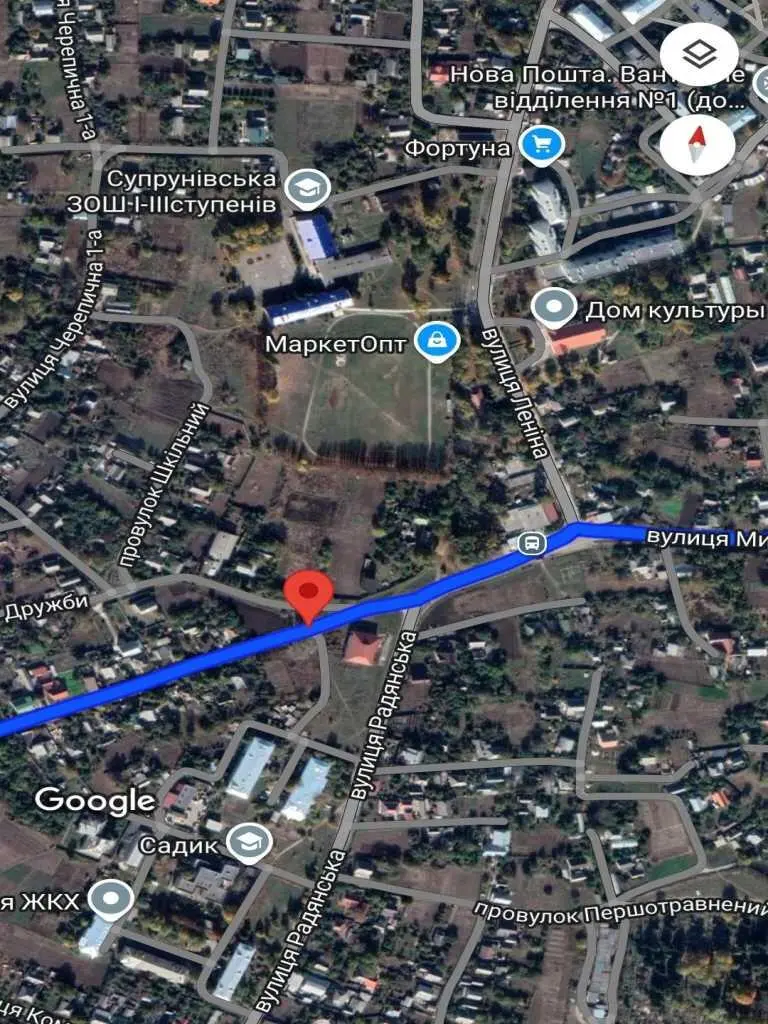 Земельна ділянка в с.Супрунівка