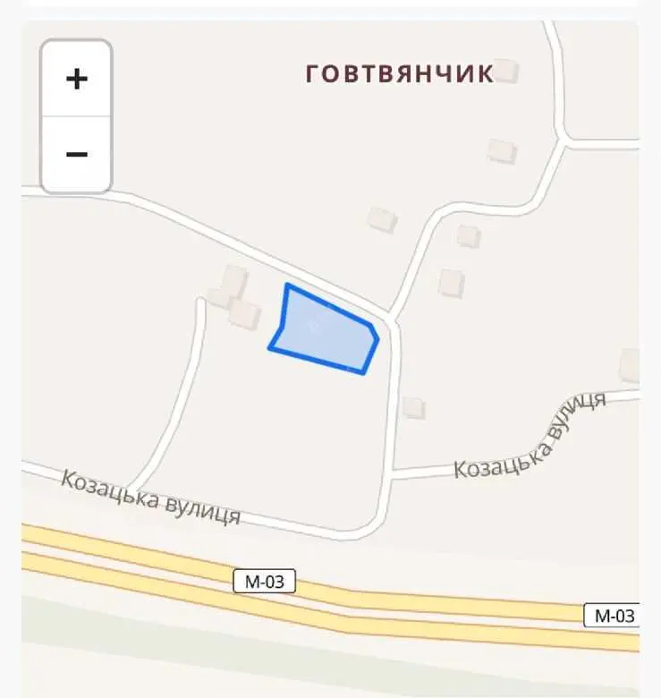 Ділянка під будівництво в с.Говтвянчик