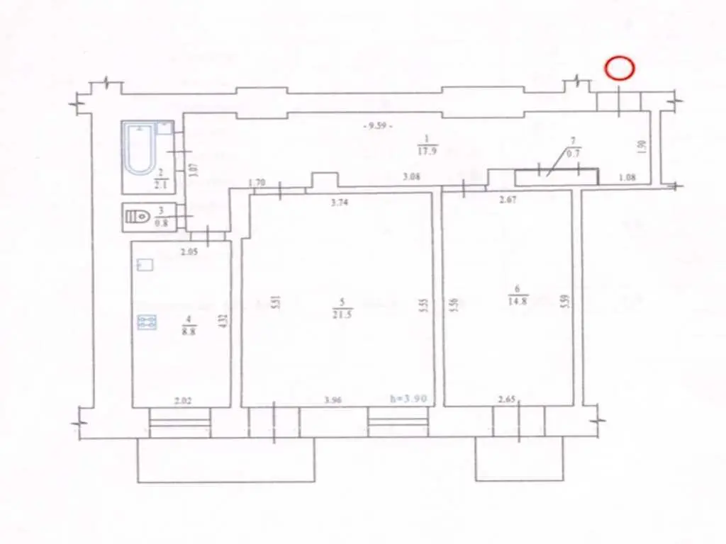 Двокімнатна квартира на Котляревського!