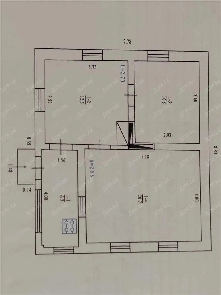 Земельна ділянка з будинком під ремонт, Івонченці