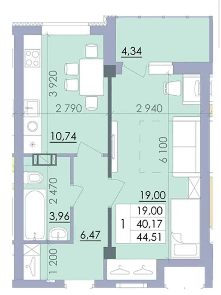 ЖК Пелюстковий. Велика 1-к в зданому корпусі!