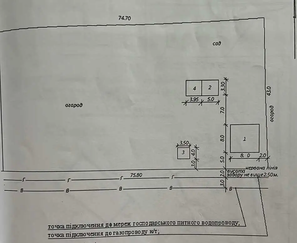 Земельна ділянка під забудову в Гавронцях