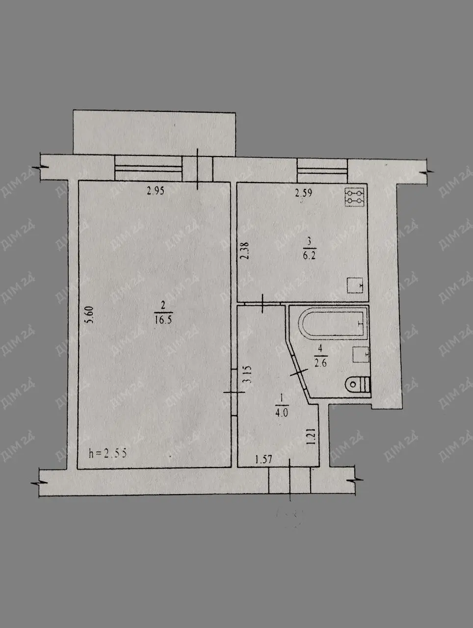 Однокімнатна квартира на Браїлках.