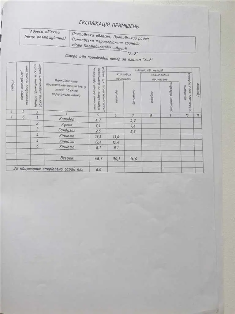Тепла трикімнатна квартира в тихому районі