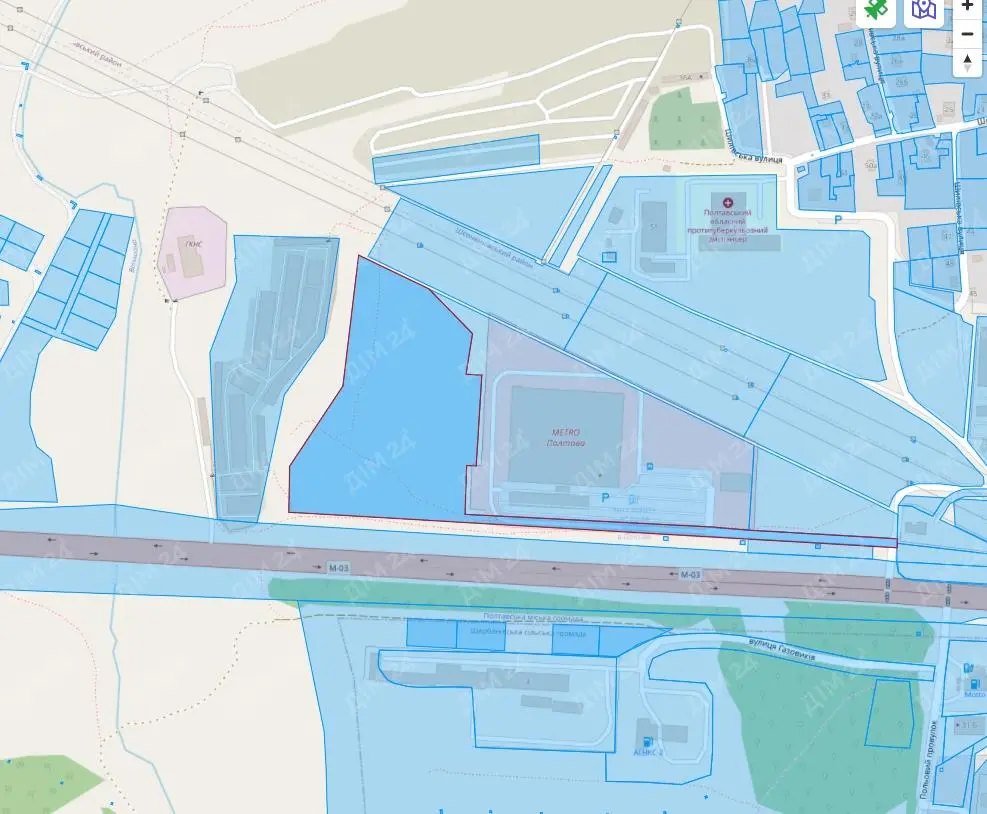 Комерційна земельна ділянка 4,19 га біля METRO